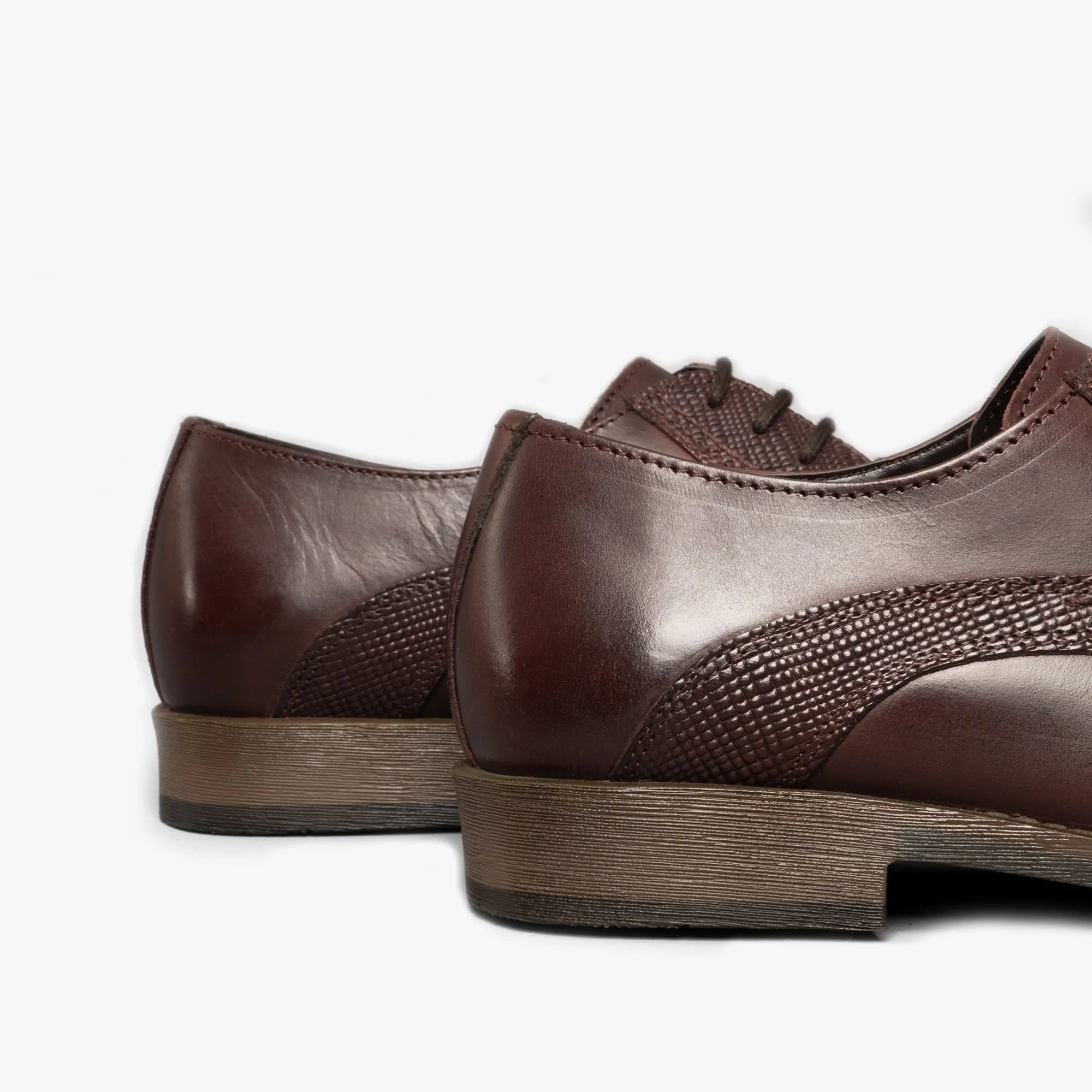 Hush Puppies DERBY Mens Leather Plain Toe Shoes Brown sold by Shuperb product image thumbnail 5