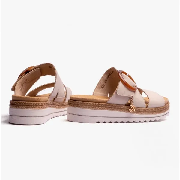 Remonte JOCELYN Womens Dual Strap Sandals White sold by Shuperb product image thumbnail 3