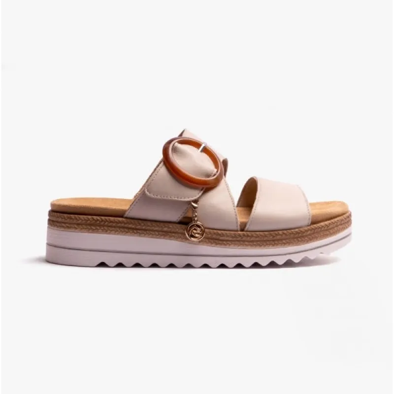 Remonte JOCELYN Womens Dual Strap Sandals White sold by Shuperb