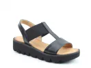 Heavenly Feet RITZ Womens Sandals Black sold by Shuperb