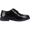 Hush Puppies VERITY BROGUE Girls Shoes Black Patent sold by Shuperb