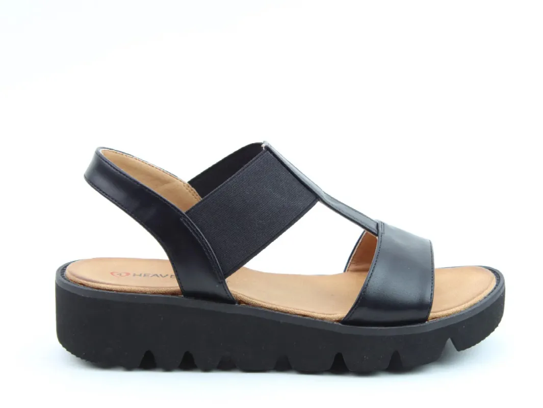 Heavenly Feet RITZ Womens Sandals Black sold by Shuperb