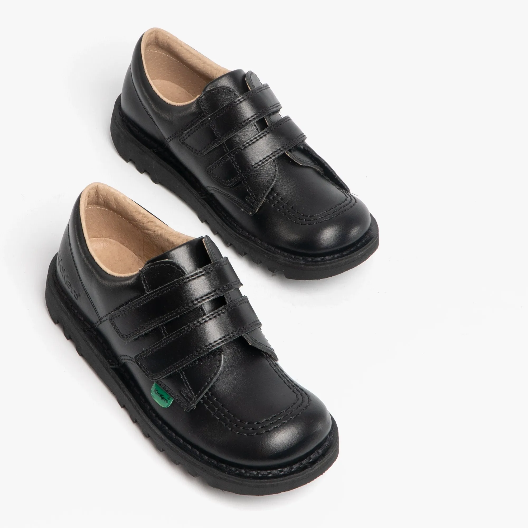 KICK LO Kids Leather Velcro Shoes Black sold by Shuperb product image thumbnail 3