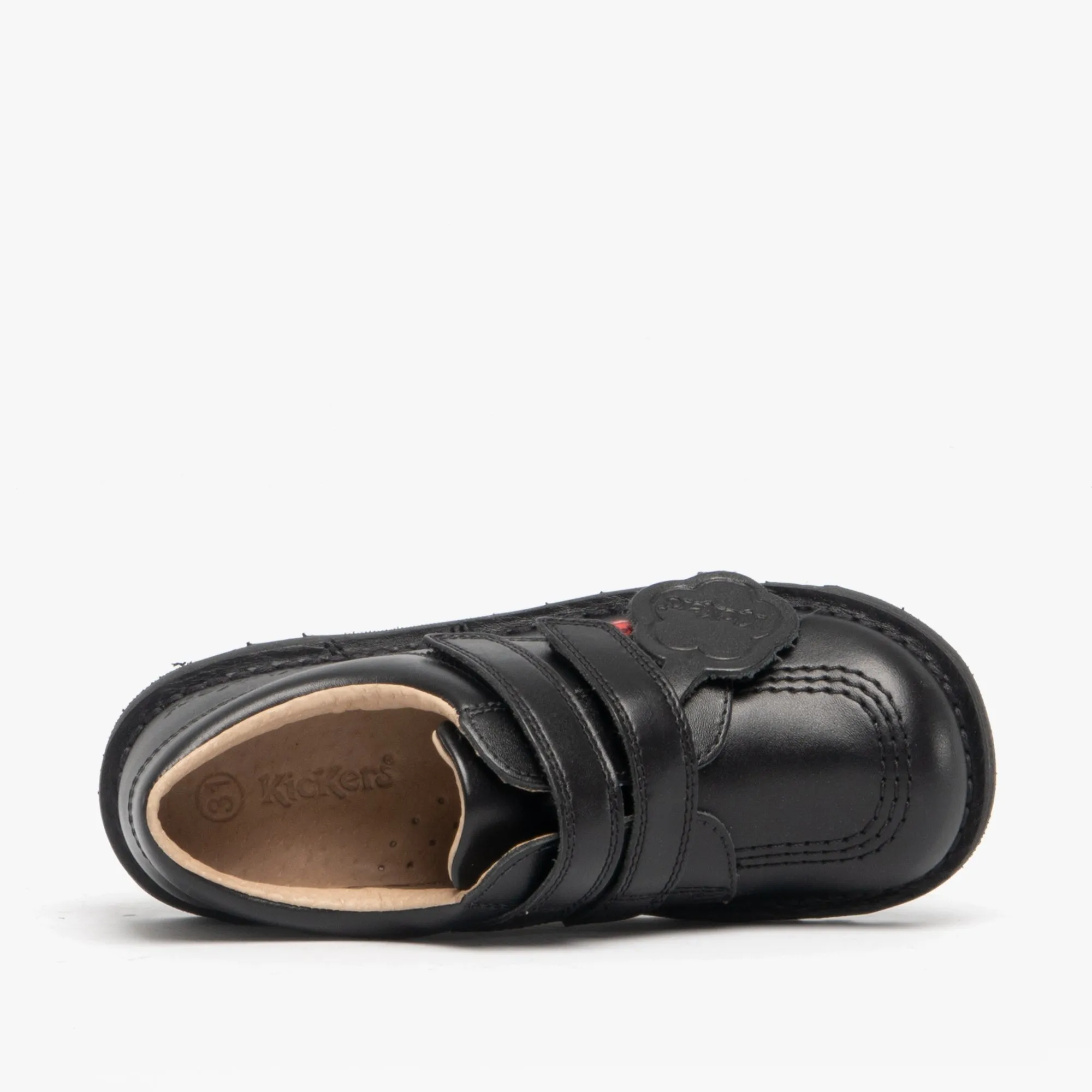 KICK LO Kids Leather Velcro Shoes Black sold by Shuperb product image thumbnail 5