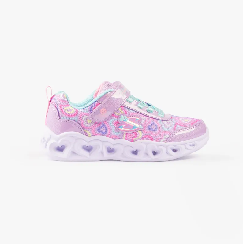 Skechers 303257L/LVMT HEART LIGHTS - BOOGIE LOVE Girls Trainers Lavender Multi sold by Shuperb
