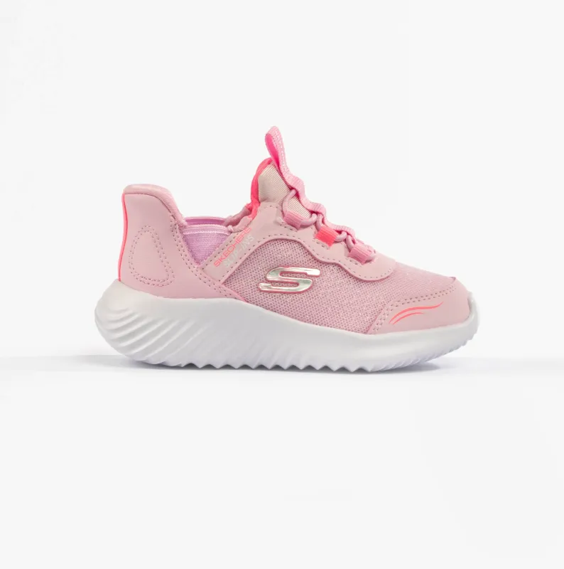 Skechers 303585N/LTPK BOUNDER - SIMPLE CUTE Girls Trainers Light Pink sold by Shuperb
