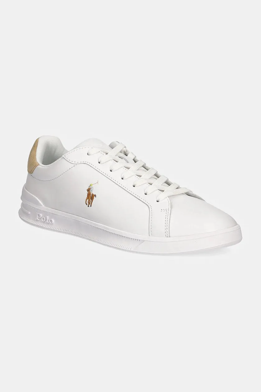 Polo Ralph Lauren HERITAGE COURT II Mens Trainers White/Bone sold by Shuperb