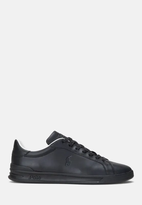 Polo Ralph Lauren HERITAGE COURT II Mens Trainers Black/Soft Grey sold by Shuperb
