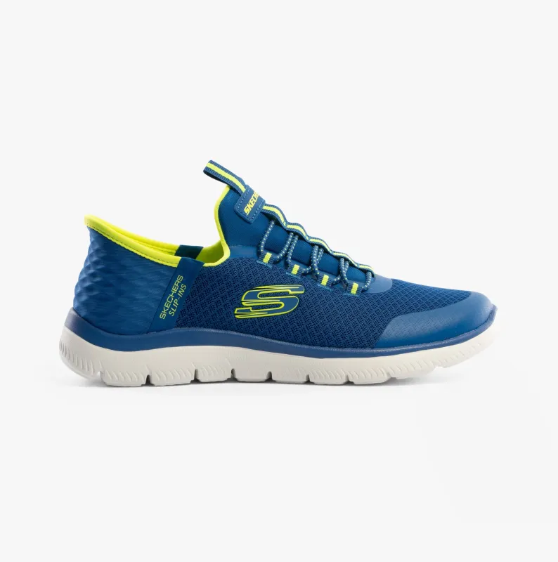 Skechers 403833L/BLLM SUMMITS - HIGH RANGE Boys Trainers Blue/Lime sold by Shuperb