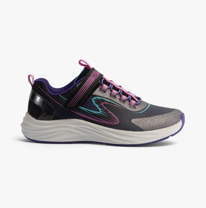 Skechers 303920L/BKMT GO-RUN-ACCELERATE Girls Trainers Black/Multi sold by Shuperb