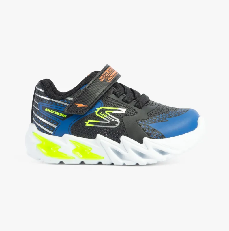 Skechers 400138N/BKBL FLEX-GLOW BOLT Boys Trainers Black/Blue sold by Shuperb