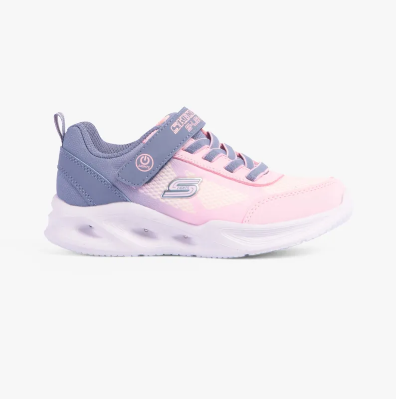 Skechers 303714L/GYLP SKECHERS SOLA GLOW - OMBRE DE Girls Trainers Gray/Light Pink sold by Shuperb