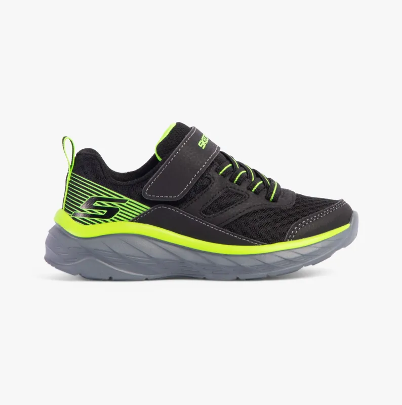 Skechers 403718L/BKLM BOUNDLESS Boys Trainers Black/Lime sold by Shuperb