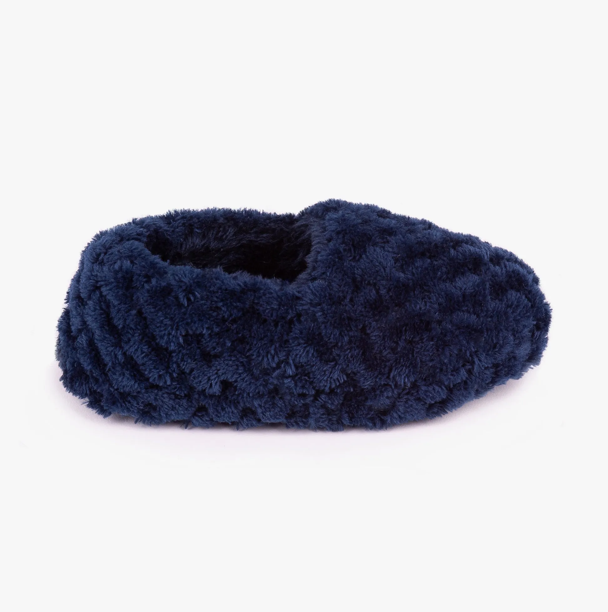 Totes Isotoner NAVY FLEECE Boys Slippers Navy sold by Shuperb
