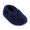 Totes Isotoner NAVY FLEECE Boys Back Slippers Navy sold by Shuperb