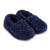 Totes Isotoner NAVY FLEECE Boys Back Slippers Navy sold by Shuperb