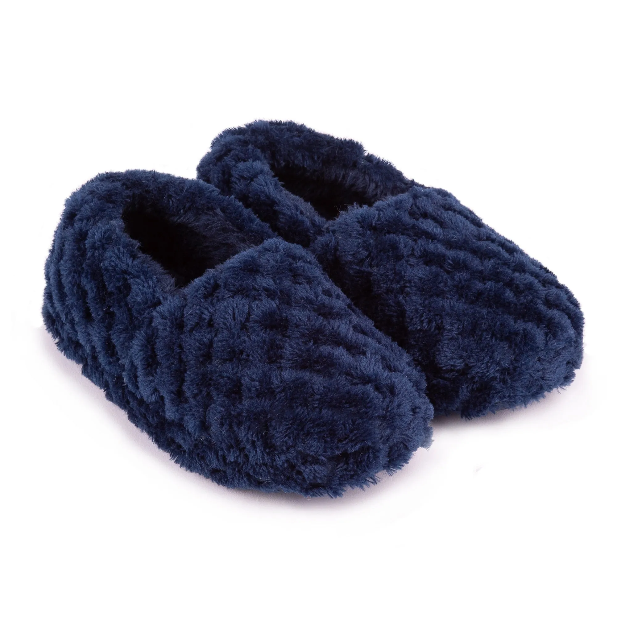 Totes Isotoner NAVY FLEECE Boys Slippers Navy sold by Shuperb product image thumbnail 2