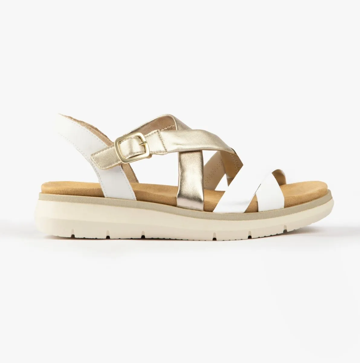 Remonte D2K53-91 Womens Sandals Metallic sold by Shuperb