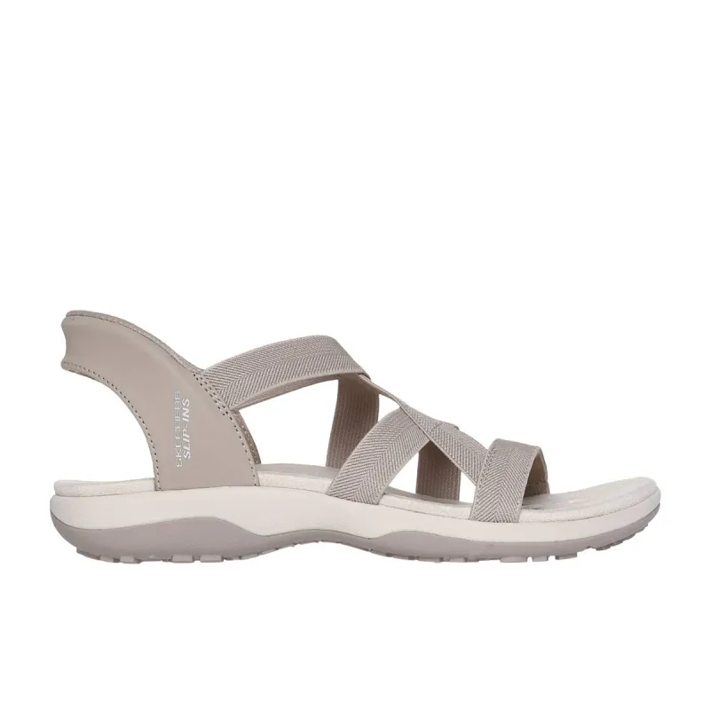 Skechers REGGAE SLIM - STRETCH FLEX Womens Sandals Taupe sold by Shuperb
