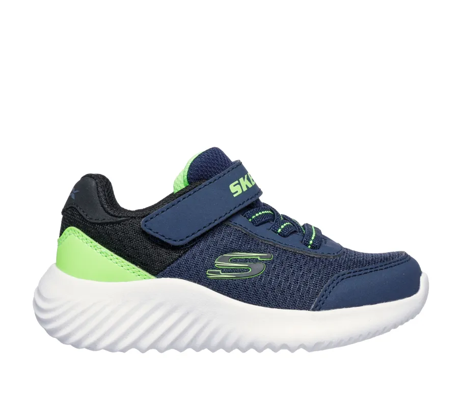 Skechers 403908N/NVLM BOUNDER - TREZIC Boys Trainers Navy/Lime sold by Shuperb