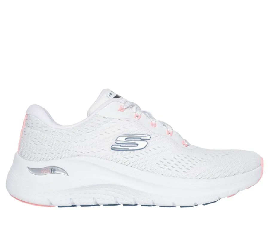 Skechers 150051/WPKB ARCH FIT 2.0 - BIG LEAGUE Womens Trainers White/Pink/Blue sold by Shuperb