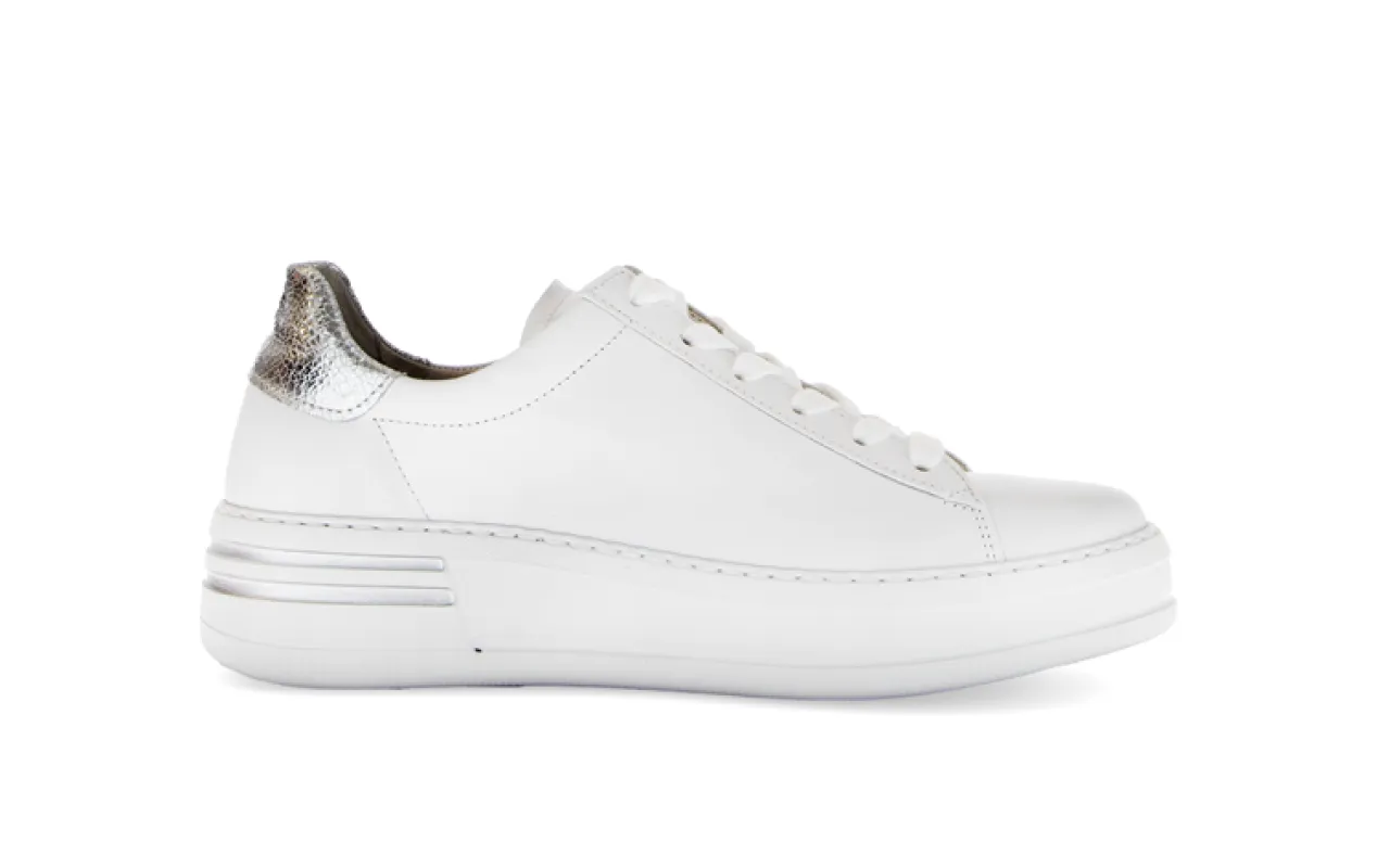 Gabor KEYSTONE Womens Trainers White/Pewter/Silver sold by Shuperb