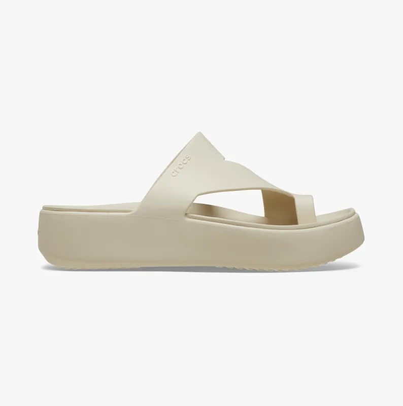 Crocs 210834-0LH GETAWAY PLATFORM TOE LOOP Womens Sandals Sandstone sold by Shuperb