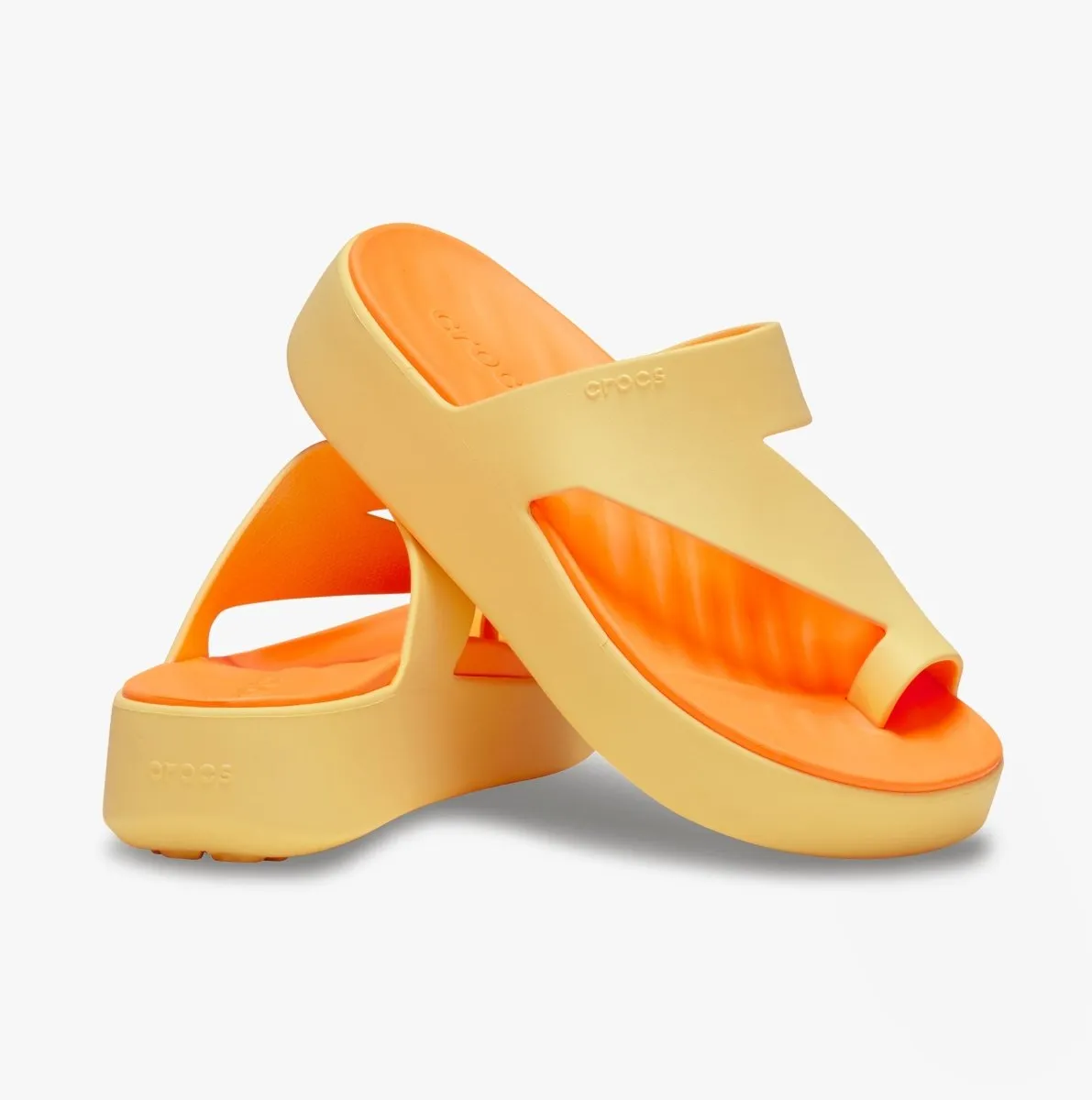 Crocs 210834-78Z GETAWAY PLATFORM TOE LOOP Womens Sandals Golden Hour sold by Shuperb product image thumbnail 3