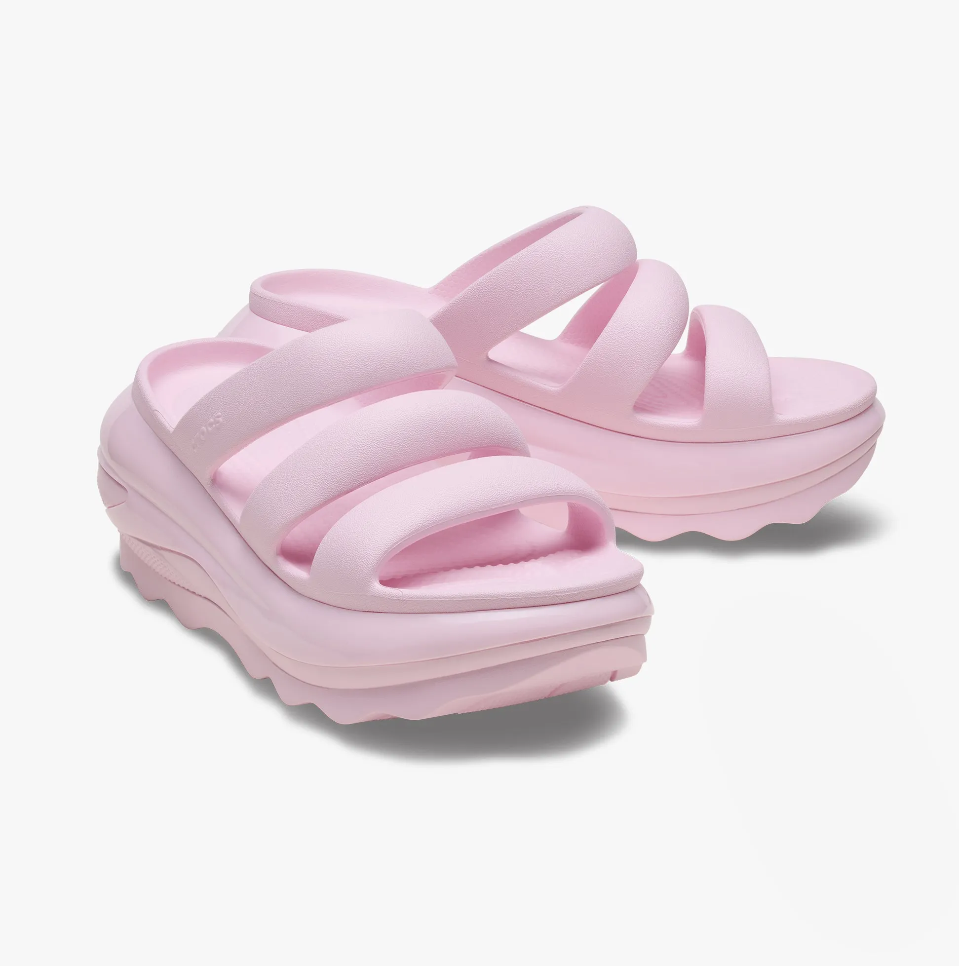 Crocs 209842-6ZW MEGA CRUSH TRIPLE STRAP Womens Sliders Pink Milk sold by Shuperb product image thumbnail 2