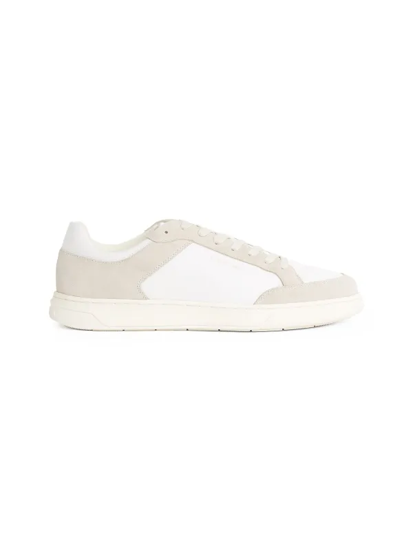 Calvin Klein LOW TOP LACE UP Mens Trainers White/Dark Ecru sold by Shuperb