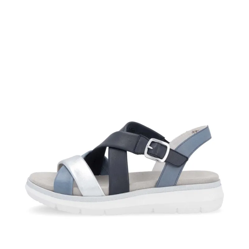 Remonte D2K53-14 Womens Sandals Blue Combination sold by Shuperb