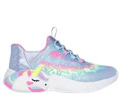 Skechers 302296L/LVMT UNICORN DREAMS - STARRY LITE Girls Trainers Lavender Multi sold by Shuperb