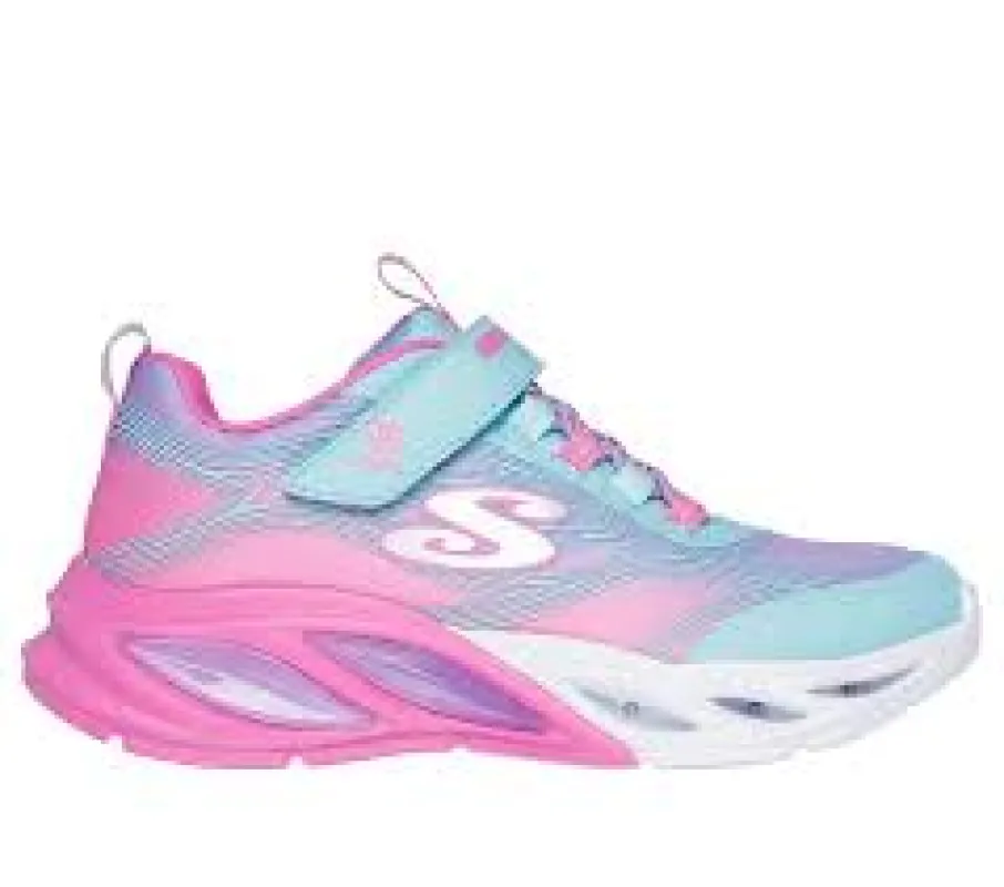 Skechers 303712L/TQMT COSMIC GLOW Girls Trainers Turquoise Multi sold by Shuperb