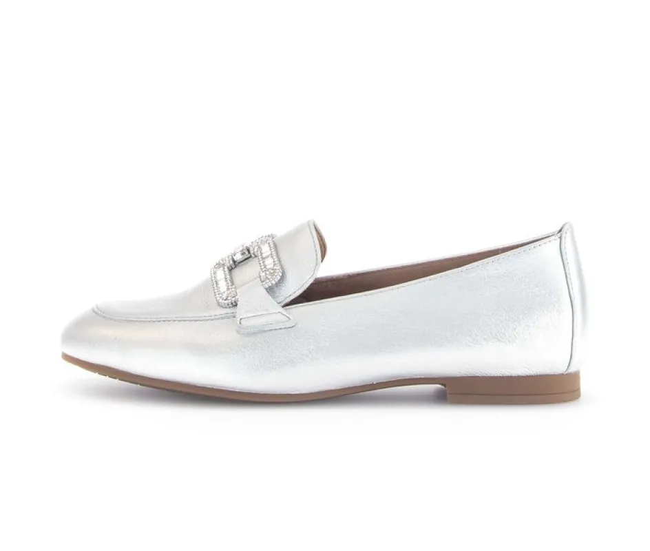 Gabor JACKIE Womens Loafers Silver made by Shuperb