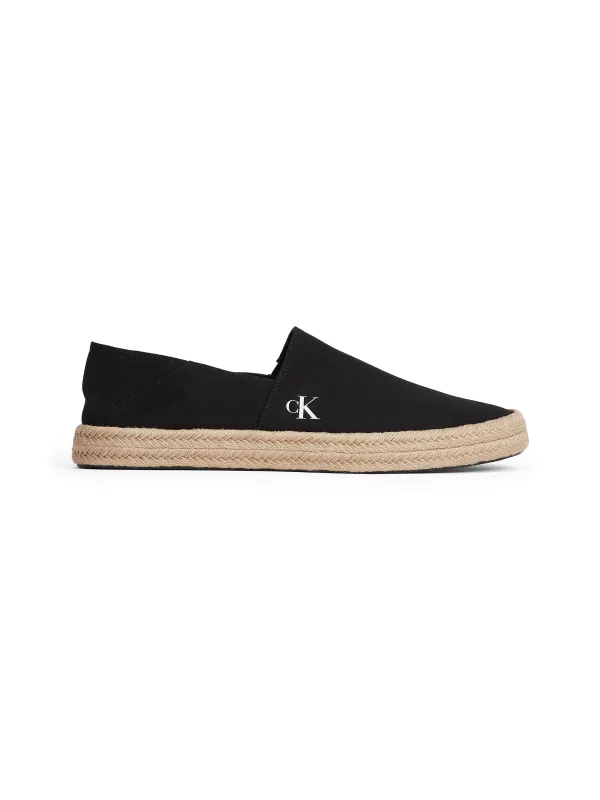Calvin Klein ESPADRILLE Mens Canvas Shoes Ck Black sold by Shuperb