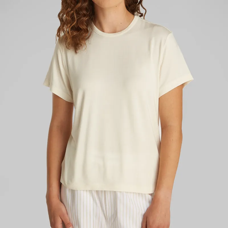 Calvin Klein ULTRA SOFT MODAL Womens Lounge T-Shirt Ivory sold by Shuperb