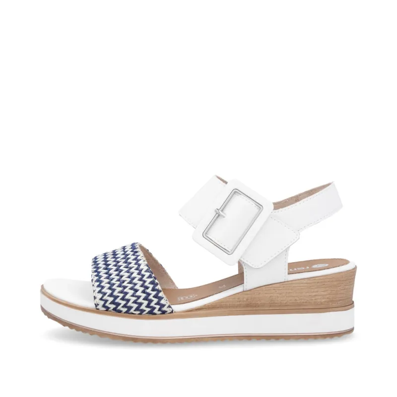 Remonte D6453-80 Womens Sandals White Combination made by Remonte
