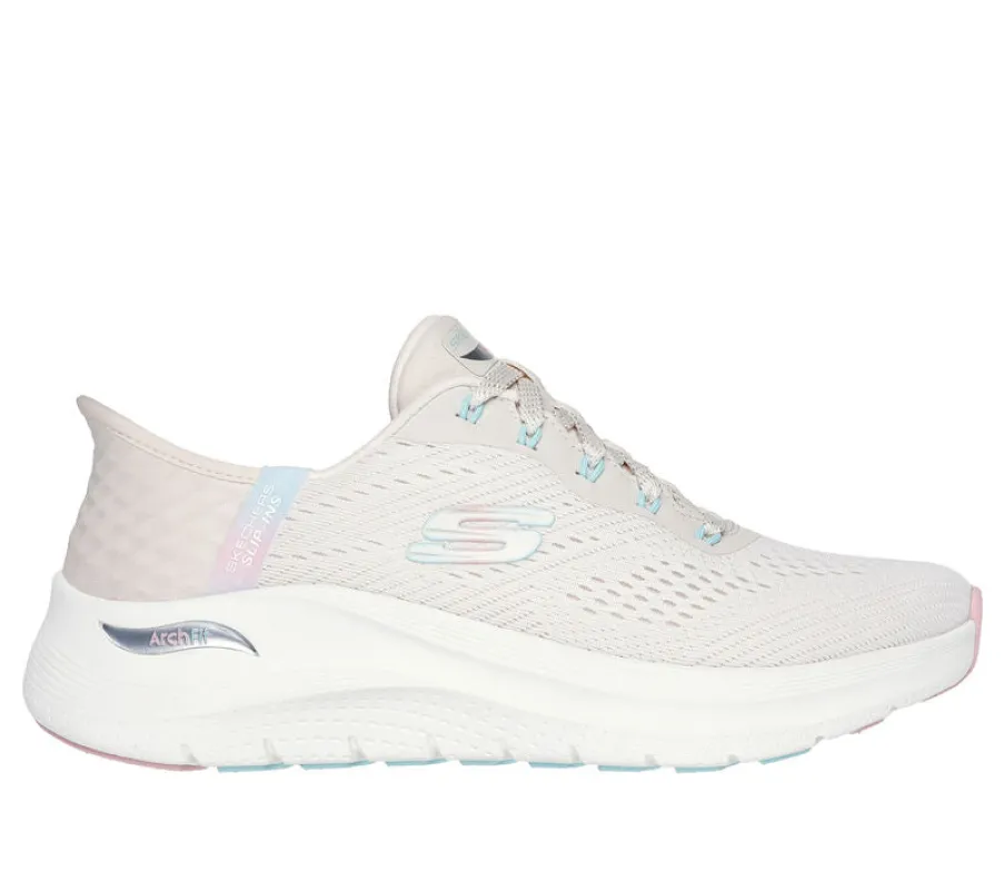Skechers 150066/NTPK ARCH FIT 2.0 - EASY CHIC Womens Trainers Natural Pink sold by Shuperb