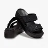 Crocs 207431-001 BROOKLYN BUCKLE LOW WEDGE Womens Sandals Black sold by Shuperb
