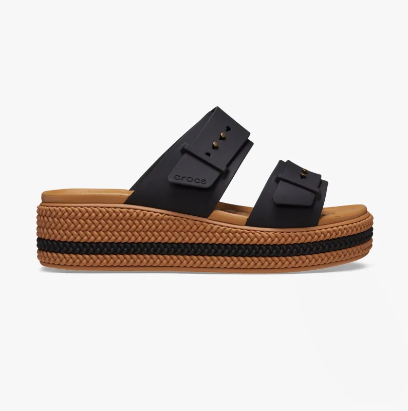 Crocs 209978-001 BROOKLYN WOVEN BUCKLE Womens Sandals Black sold by Shuperb
