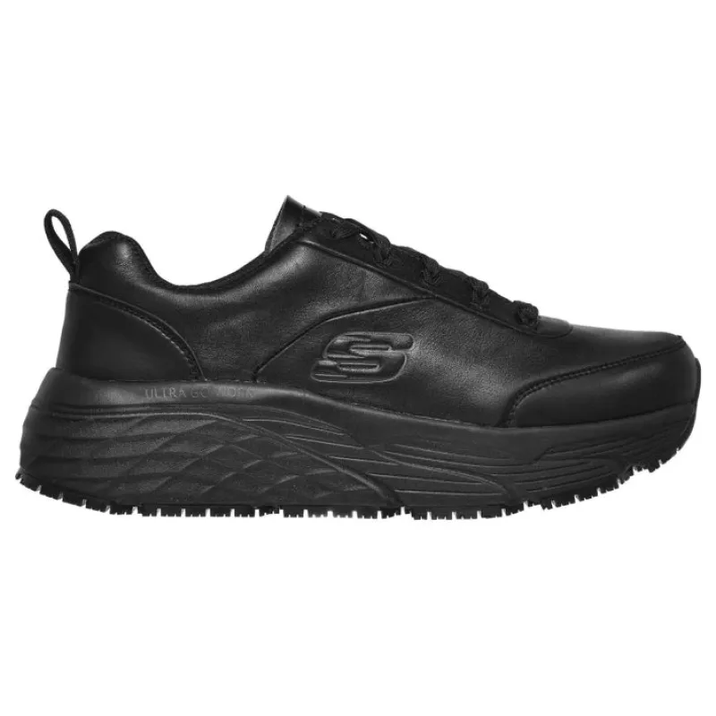 Skechers Work MAX CUSHIONING ELITE SR - KAJUS Womens Safety Trainers Black sold by Shuperb
