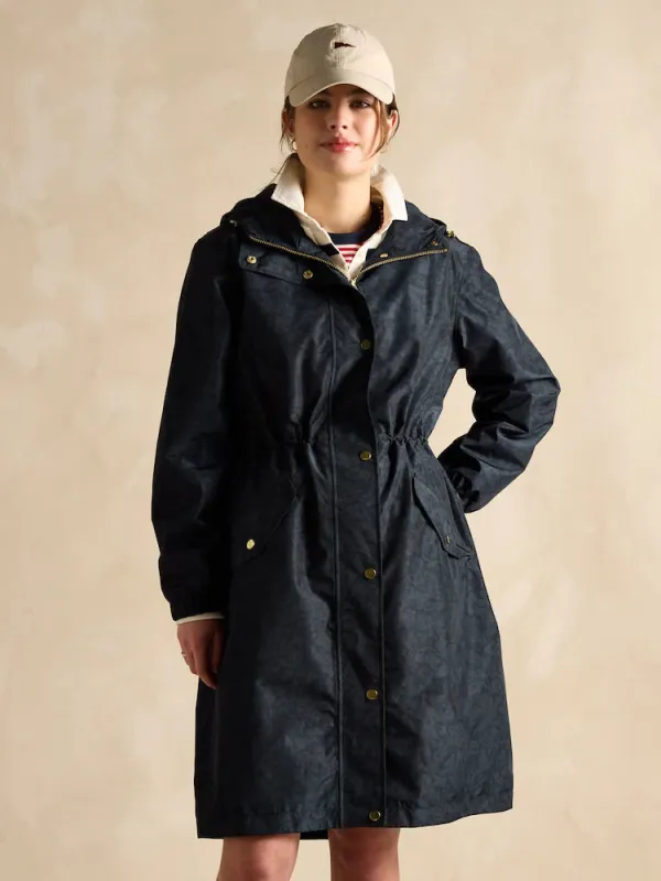 Joules HOLKHAM Womens Raincoat Navy Paisley sold by Shuperb