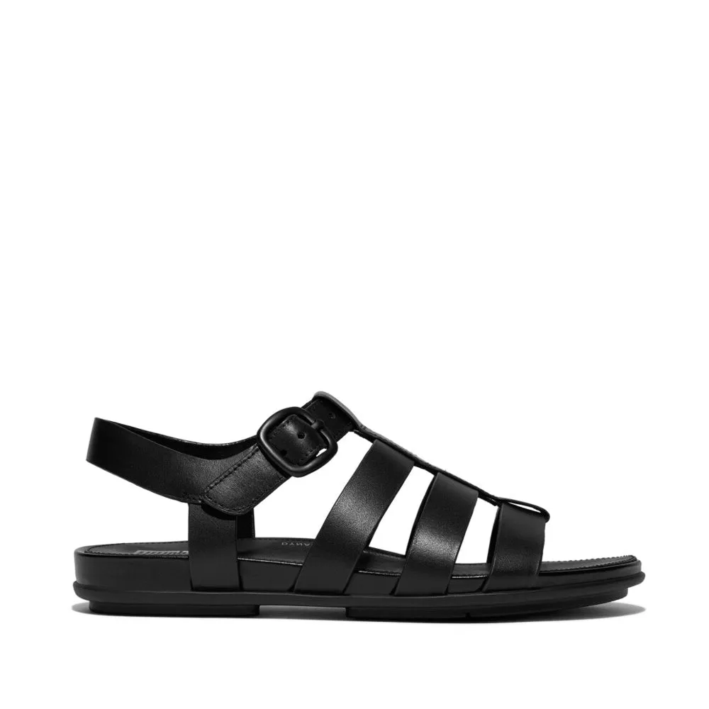 FitFlop GRACIE RUBBER-BUCKLE Womens Fisherman Sandals All Black sold by Shuperb