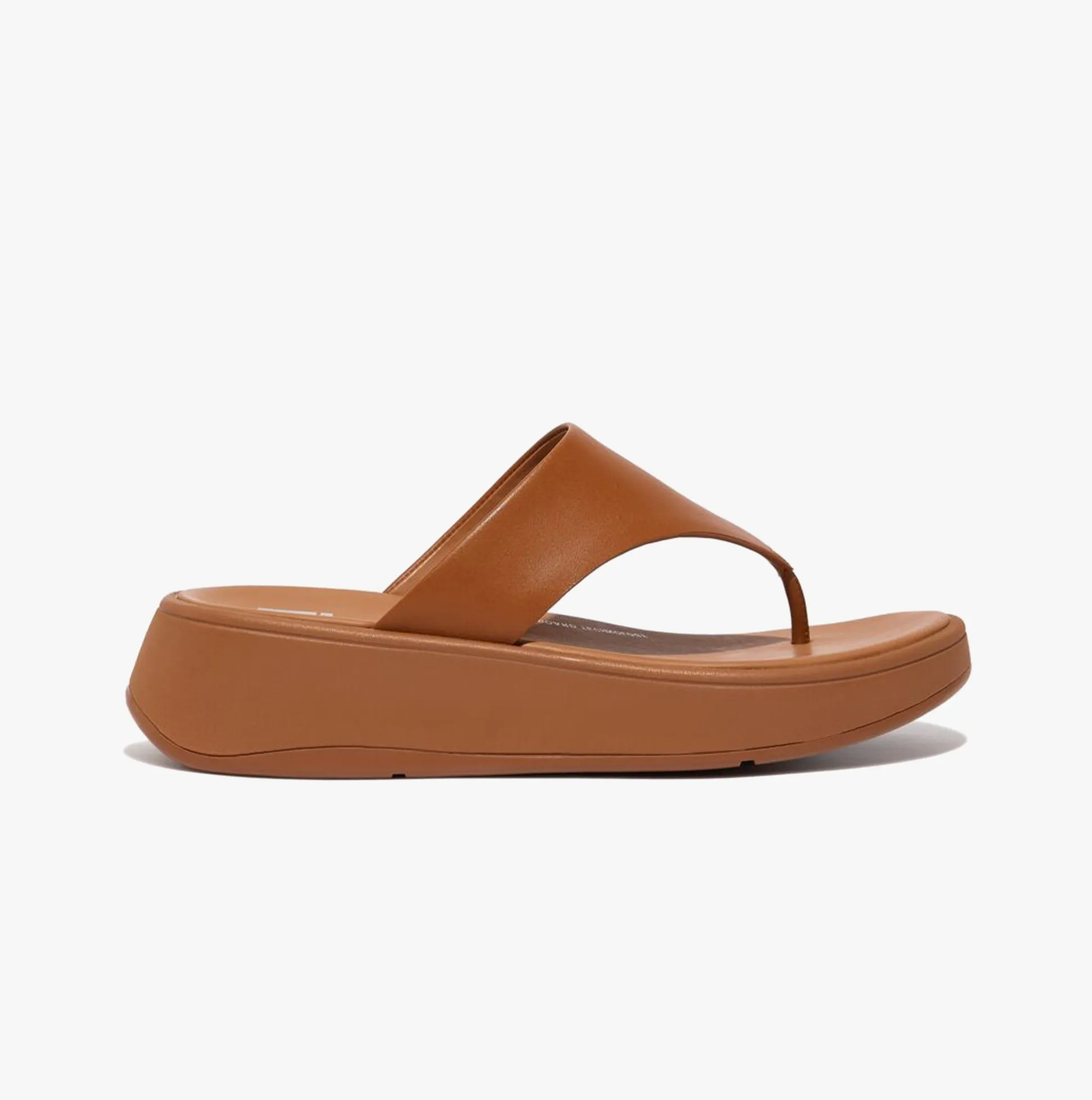 FitFlop F-MODE LEATHER FLATFORM Womens Toe Post Sandals Light Tan sold by Shuperb