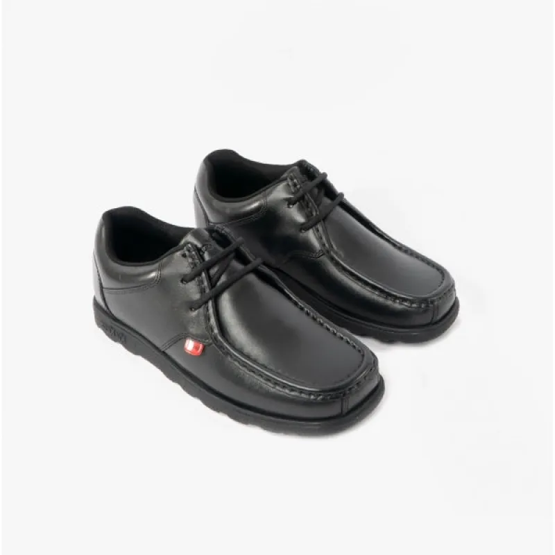 Kickers 114861 FRAGMA LACE 2 Eyelet School Shoes Black sold by Shuperb
