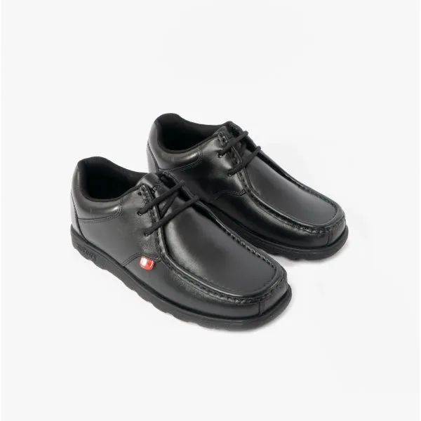Kickers 114861 FRAGMA LACE 2 Eyelet School Shoes Black sold by Shuperb