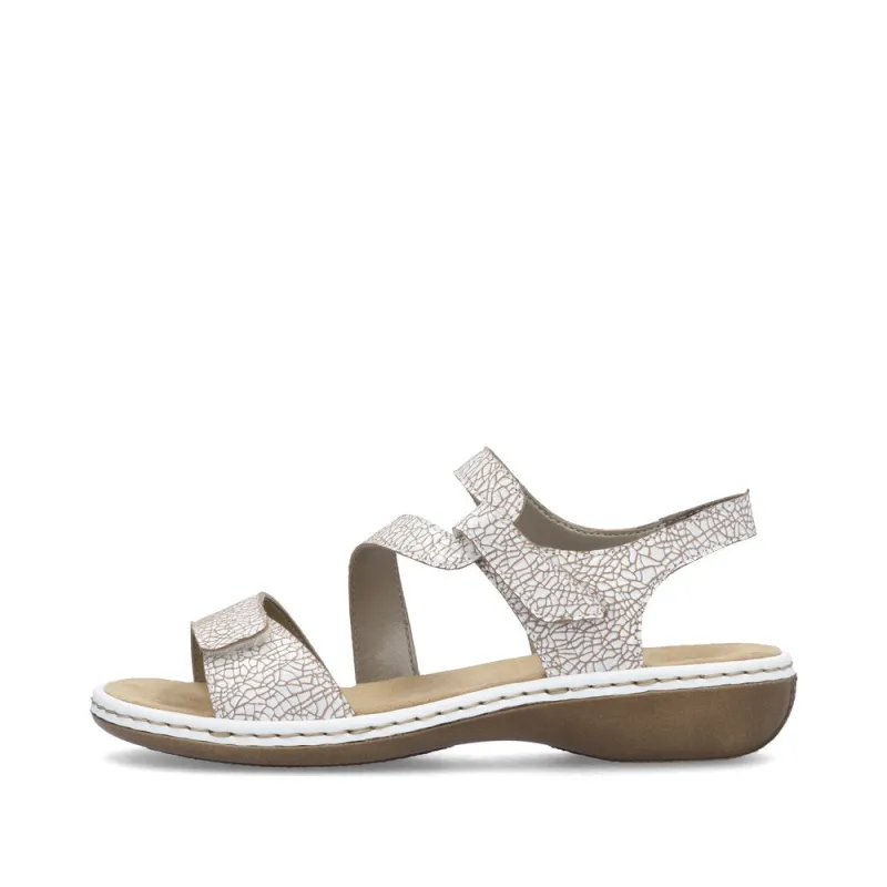 Rieker 659C7-81 Womens Sandals White sold by Shuperb