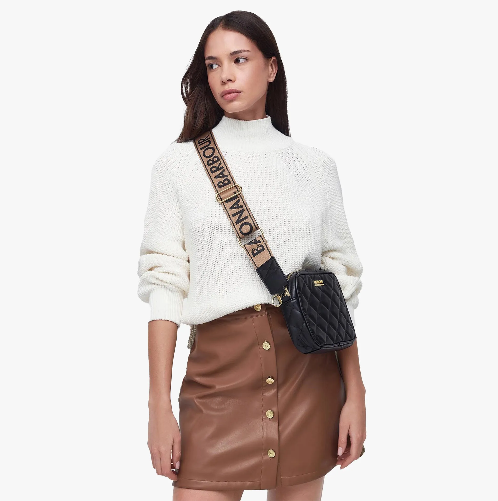 Barbour QUILTED SLOANE Womens Crossbody Bag Black sold by Shuperb product image thumbnail 3