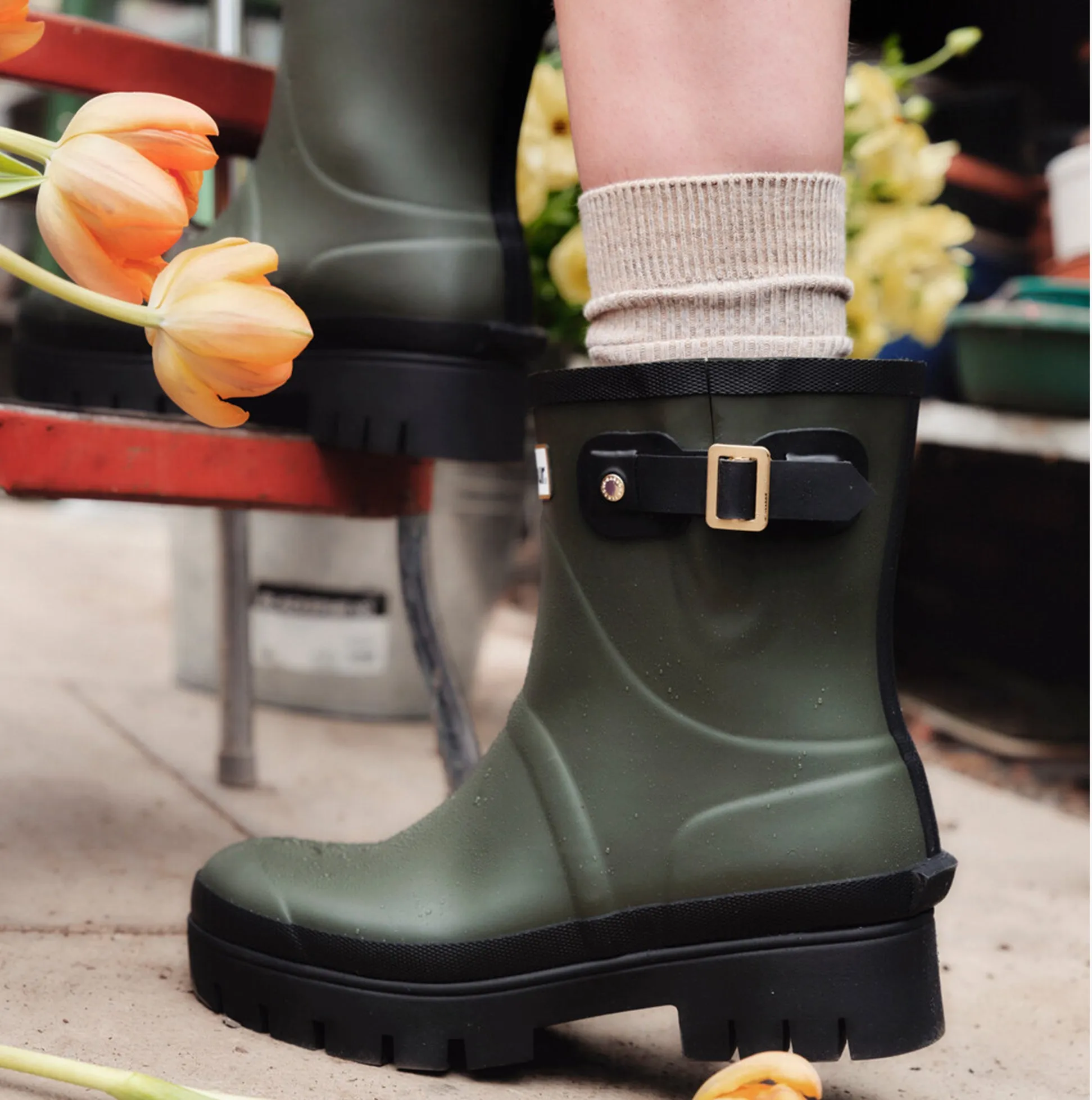 Barbour RAELYNN Womens Wellies Olive/Black sold by Shuperb product image thumbnail 2