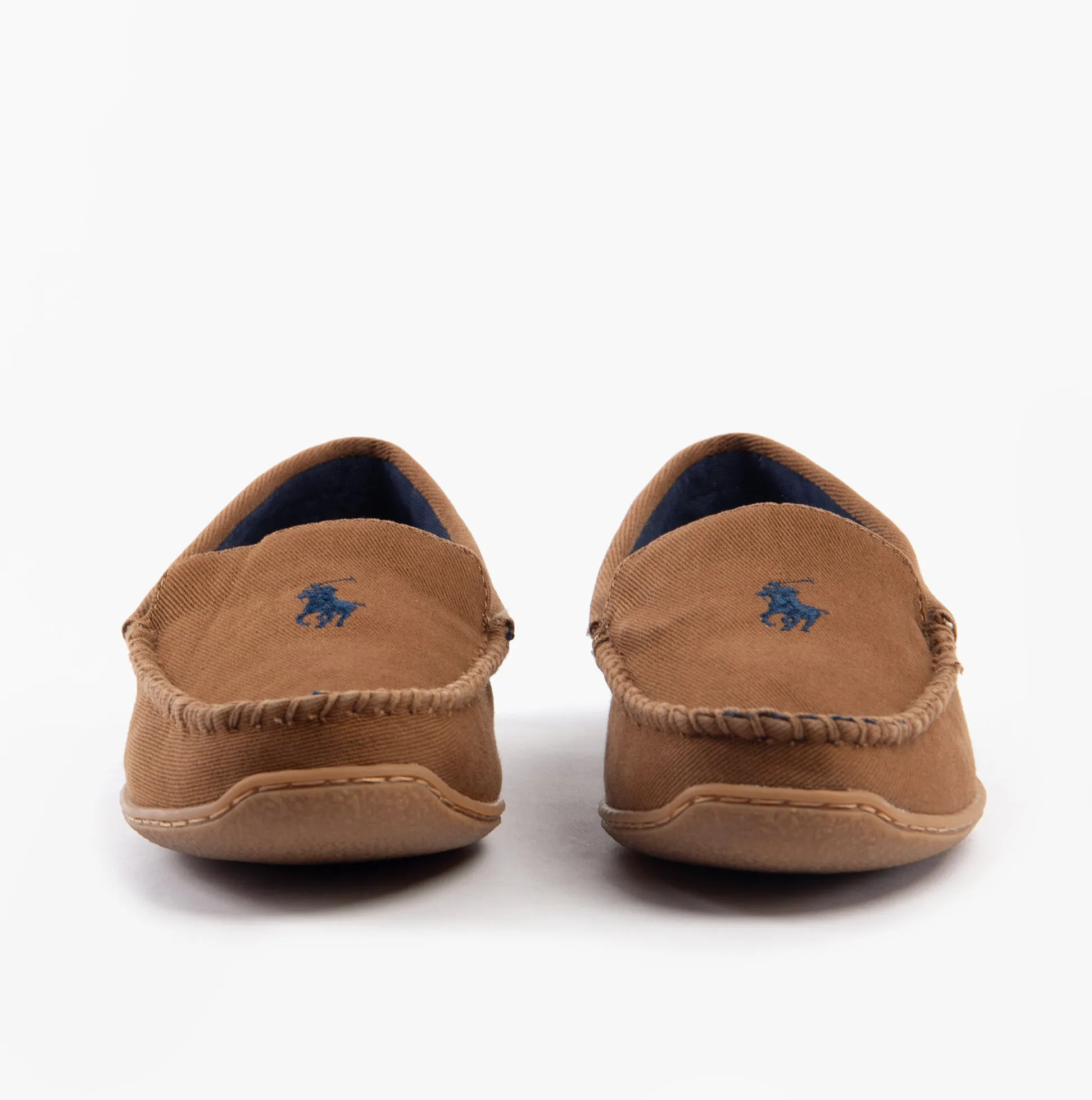 Polo Ralph Lauren BRENAN Mens Slippers Tan Washed Twill/Navy sold by Shuperb product image thumbnail 4